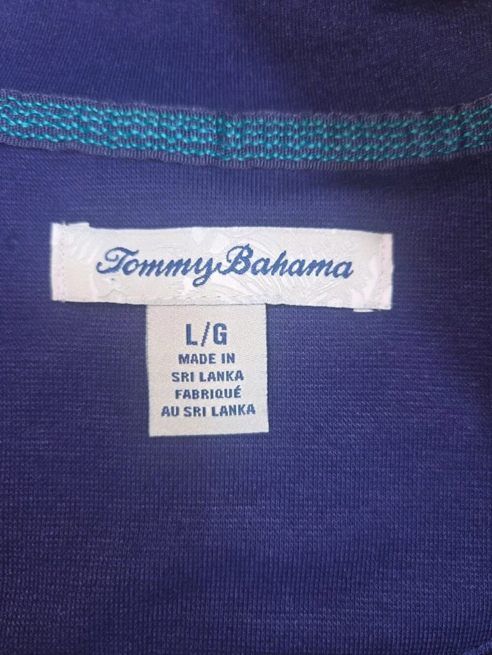 Tommy Bahama Mens Navy Blue Quarter Zip Sweater Large NWT
